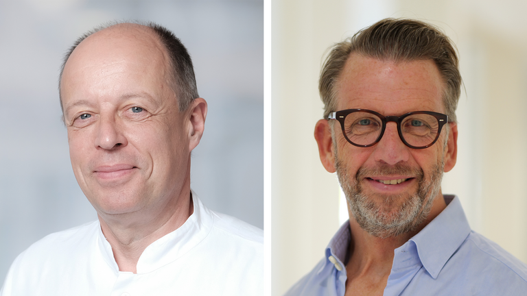 Portraitfotos Prof. Dr. Friedrich-Christian Rieß und Prof. Dr. Thorsten Hanke, Chefarztwechsel Albertinen Herz- und Gefäßzentrum, Herz- und Gefäßchirurgie Hamburg, Herzoperationen, Albertinen Krankenhaus, Hamburg-Schnelsen Portraitfotos Prof. Dr. Friedrich-Christian Rieß und Prof. Dr. Thorsten Hanke, Chefarztwechsel Albertinen Herz- und Gefäßzentrum
