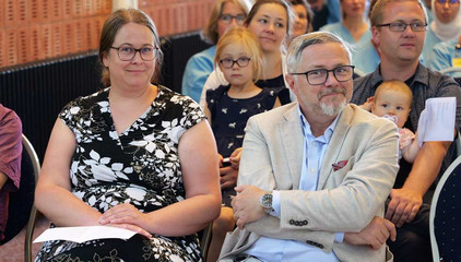 Priv.-Doz. Dr. med. Michael Rosenkranz im Publikum bei Verabschiedung Dr. Michael Musolf in den Ruhestand, Chefarzt der Klinik für Geriatrie und Physikalische Medizin im Evangelischen Amalie Sieveking Krankenhaus