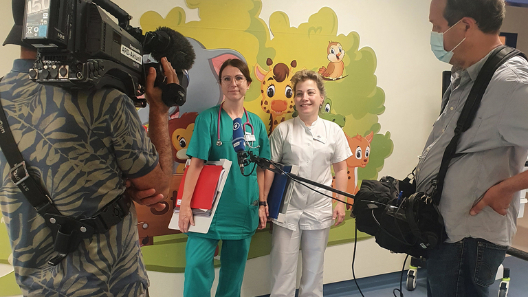 Renate Turan, Leitende Oberärztin der Abteilung für Kinder- und Jugendmedizin im Immanuel Klinikum Bernau, informiert über die Auswirkungen von RSV Renate Turan, Leitende Oberärztin der Abteilung für Kinder- und Jugendmedizin im Immanuel Klinikum Bernau, informiert über die Auswirkungen von RSV
