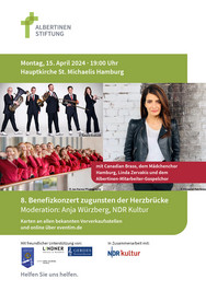 Pressefoto: 2024-02-19 Plakat Benefizkonzert der Albertinen-Stiftung zugunsten der Herzbrücke