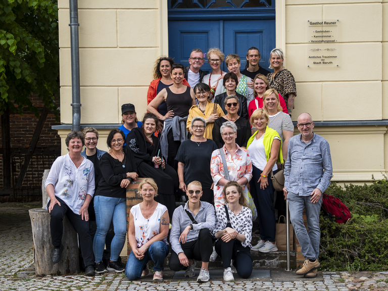 Gruppenbild stationäres Hospiz Team, Teambuilding, Mitarbeitenden Ausflug, Team-Veranstaltung, Diakonie Hospiz Wannsee, Berlin-Wannsee