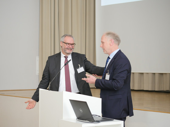 Roy J. Noack und Professor Dr. med. Andreas Krause, wissenschaftliches Symposium Rheumatologie, Abschied Prof. Krause und Einführung Dr. Schneider, Immanuel Krankenhaus Berlin